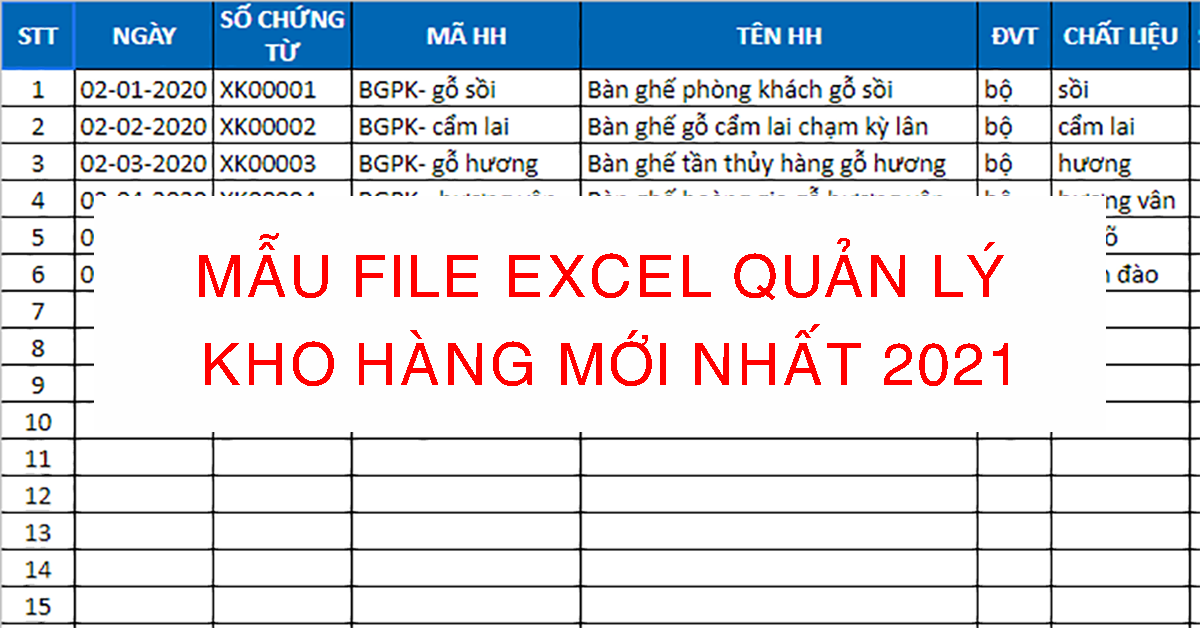 Tải Miễn Phí File Excel Quản Lý Kho Hàng Mới Nhất 2021 - Misa Sme