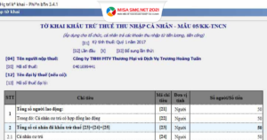 Hướng dẫn khai thuế TNCN mẫu 05/KK-TNCN trên phần mềm HTKK