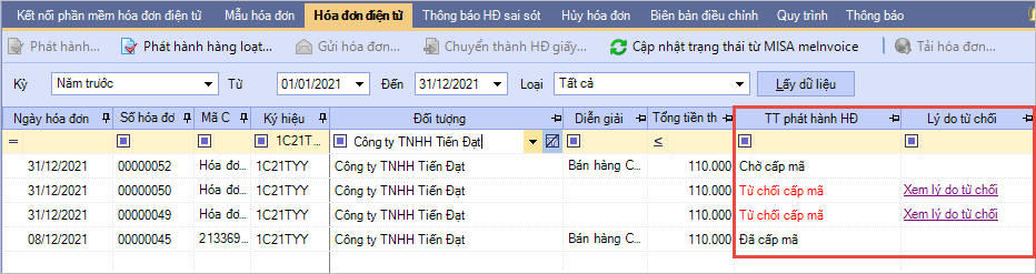 Nghiệp vụ hóa đơn