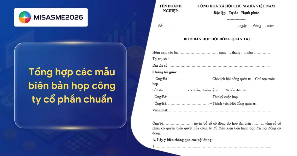 biên bản họp công ty cổ phần