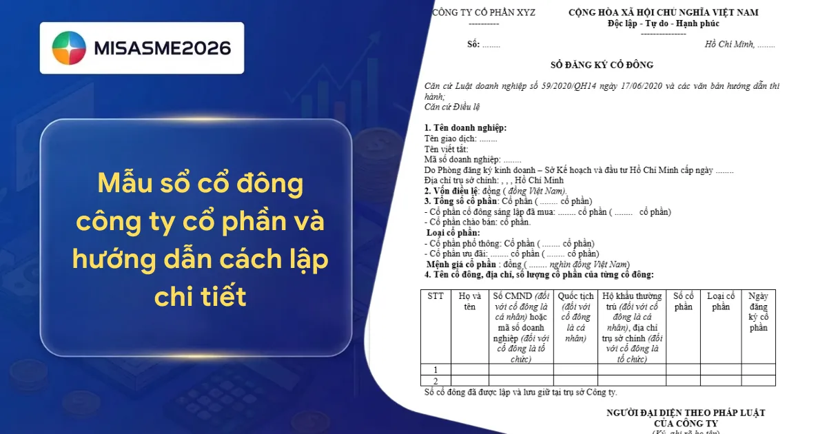 mẫu sổ cổ đông công ty cổ phần