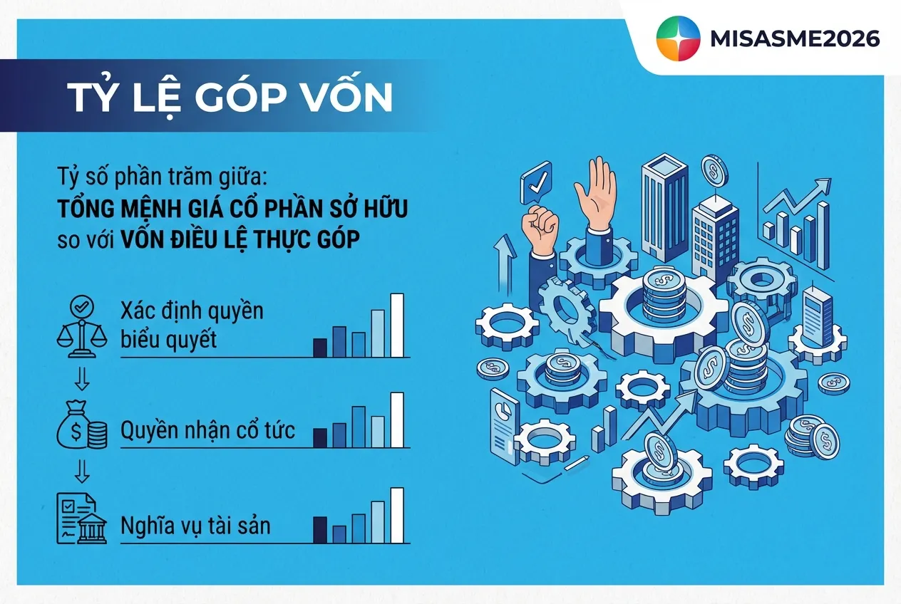 tỷ lệ góp vốn công ty cổ phần là gì