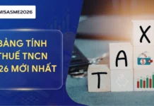 Bảng tính thuế TNCN 2026 mới nhất: Cách tính và ví dụ chi tiết