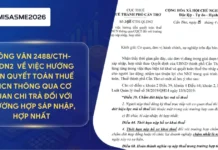 Công văn 2488/CTH-QLDN2 của Thuế Thành phố Cần Thơ về việc hướng dẫn quyết toán thuế thu nhập cá nhân thông qua cơ quan chi trả đối với trường hợp sáp nhập, hợp nhất