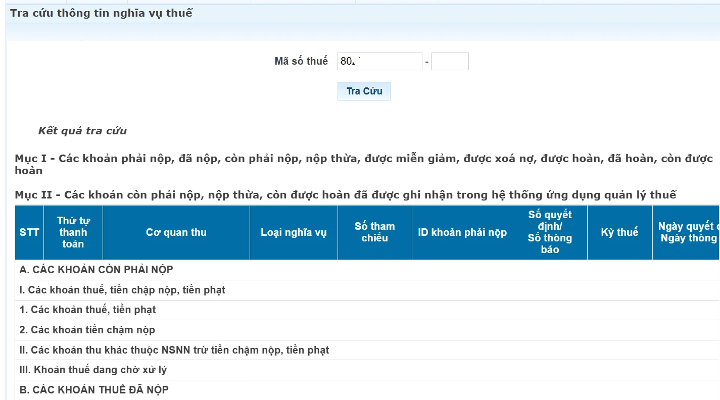 nợ thuế thu nhập cá nhân