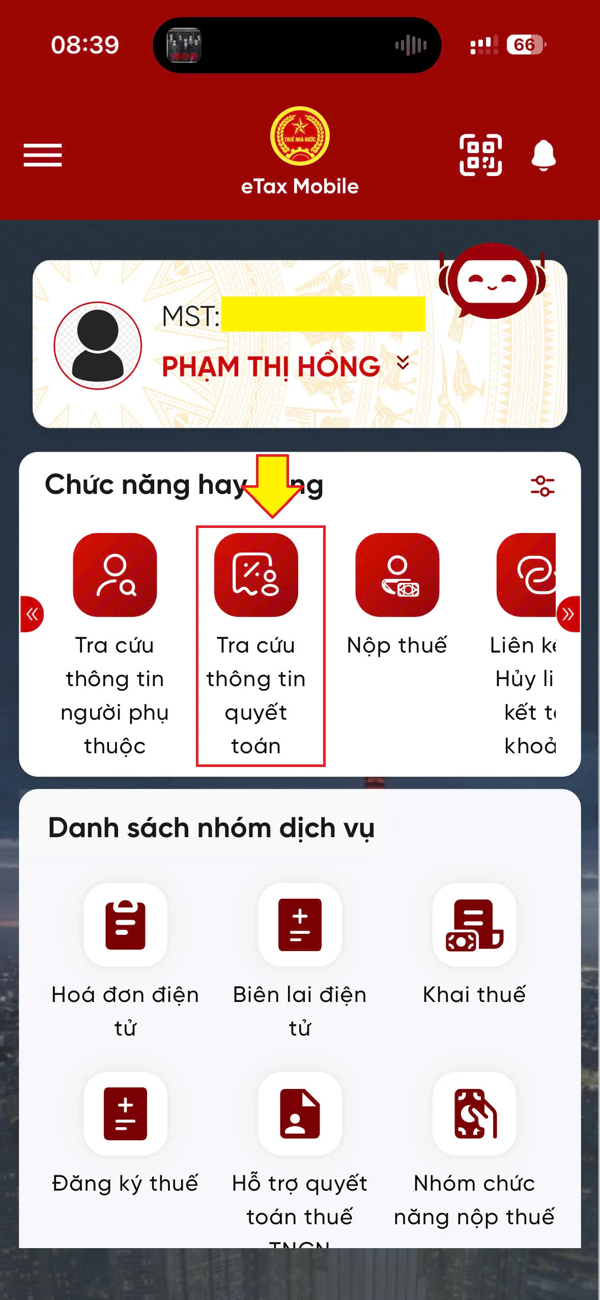 tra cứu hoàn thuế thu nhập cá nhân etax mobile