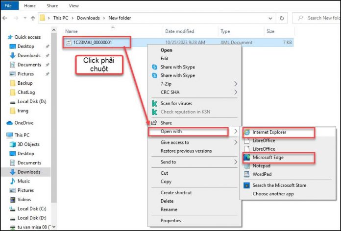 xem file xml thuế