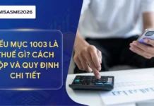 Tiểu mục 1003 là thuế gì? Khái niệm, đối tượng và quy định chi tiết