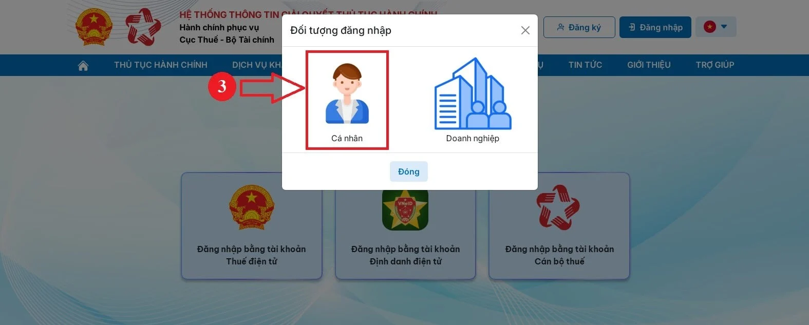 cách xem mã số thuế trên vneid