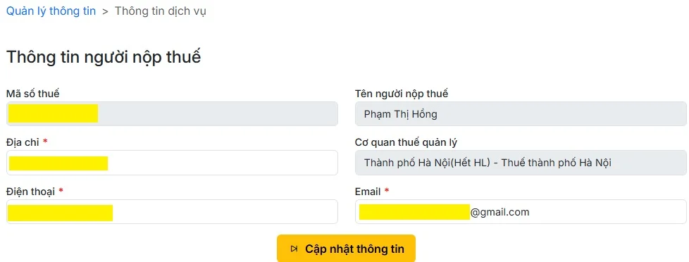 kiểm tra mã số thuế trên vneid