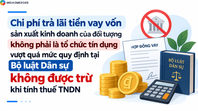 chi phí lãi vay không được trừ khi tính thuế tndn