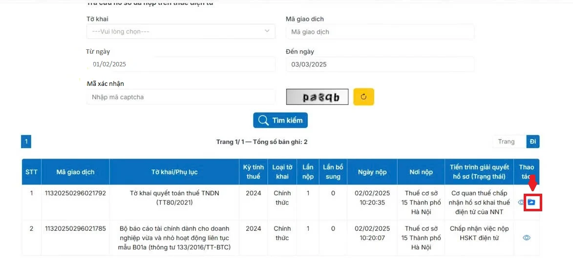 nộp bổ sung tờ khai quyết toán thuế tndn