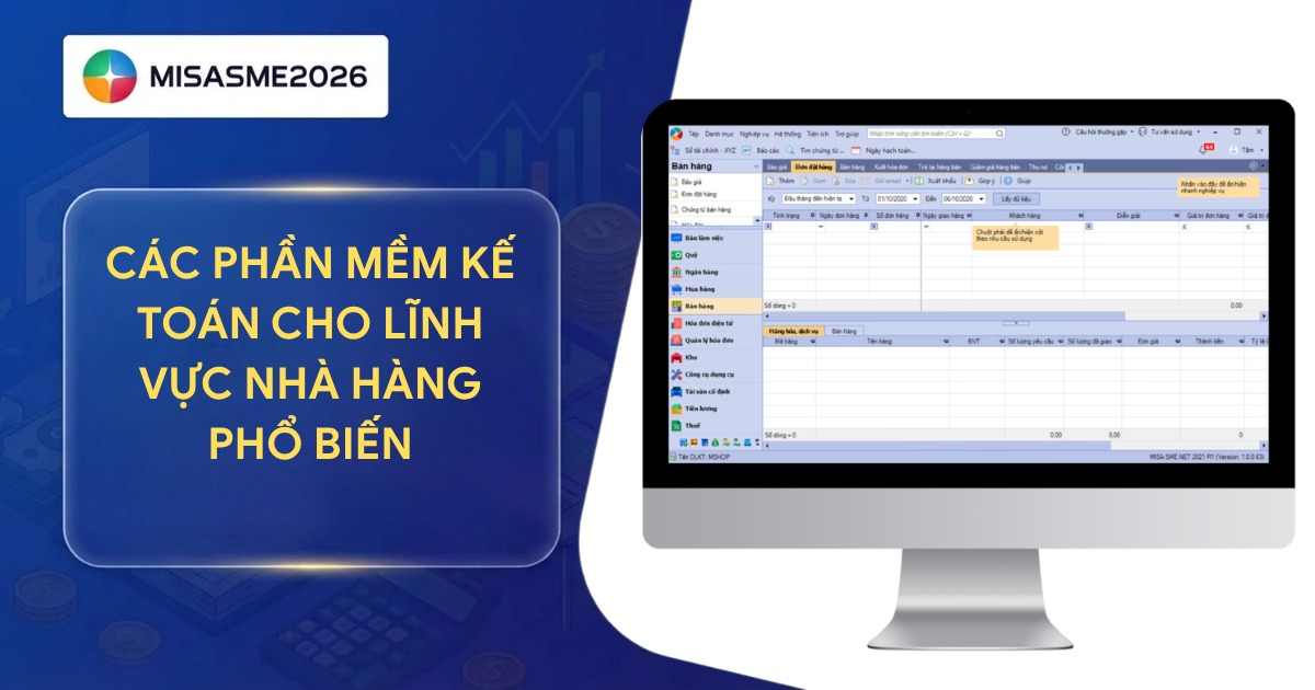 Top 9 phần mềm kế toán nhà hàng phổ biến năm 2026