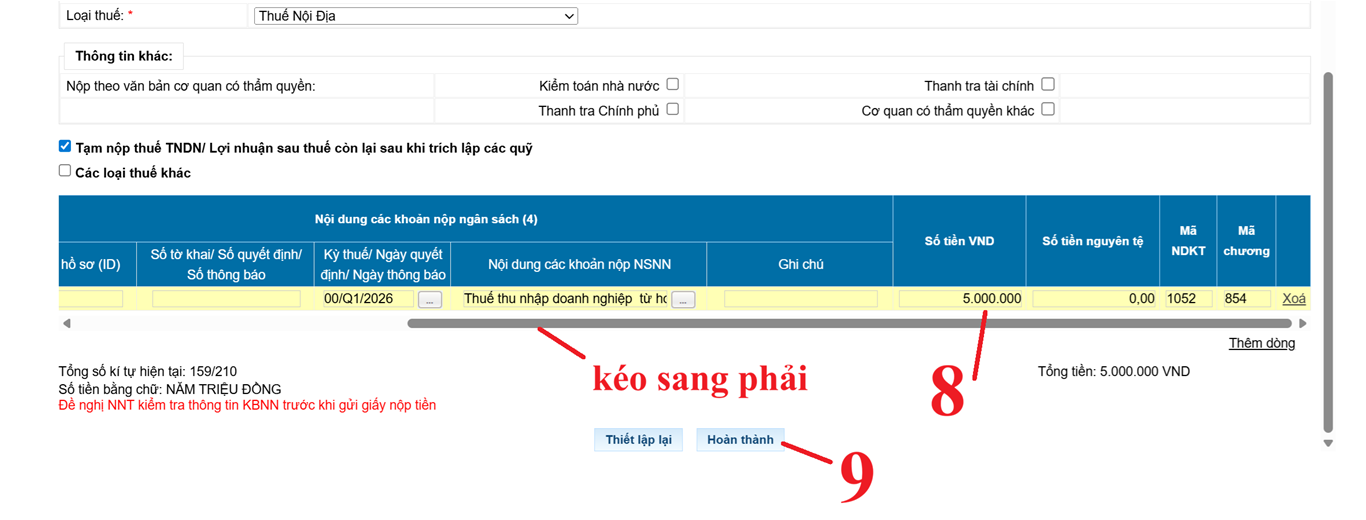 thời hạn tạm nộp thuế tndn năm 2025