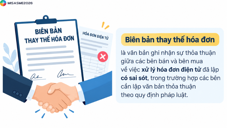 biên bản thay thế hóa đơn điện tử có sai sót