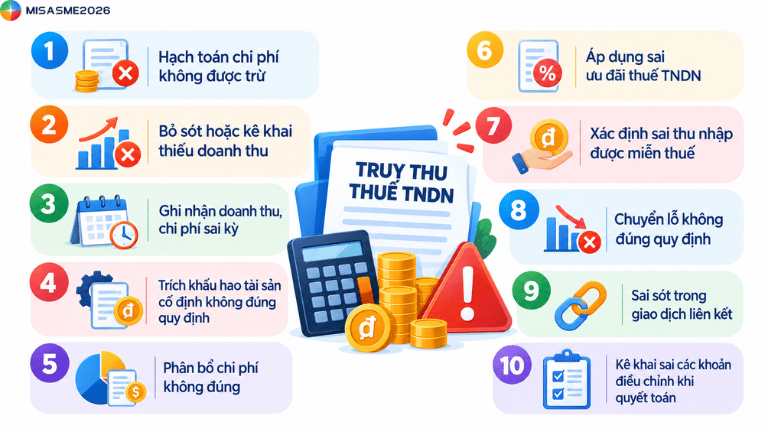 hạch toán truy thu thuế tndn sau quyết toán