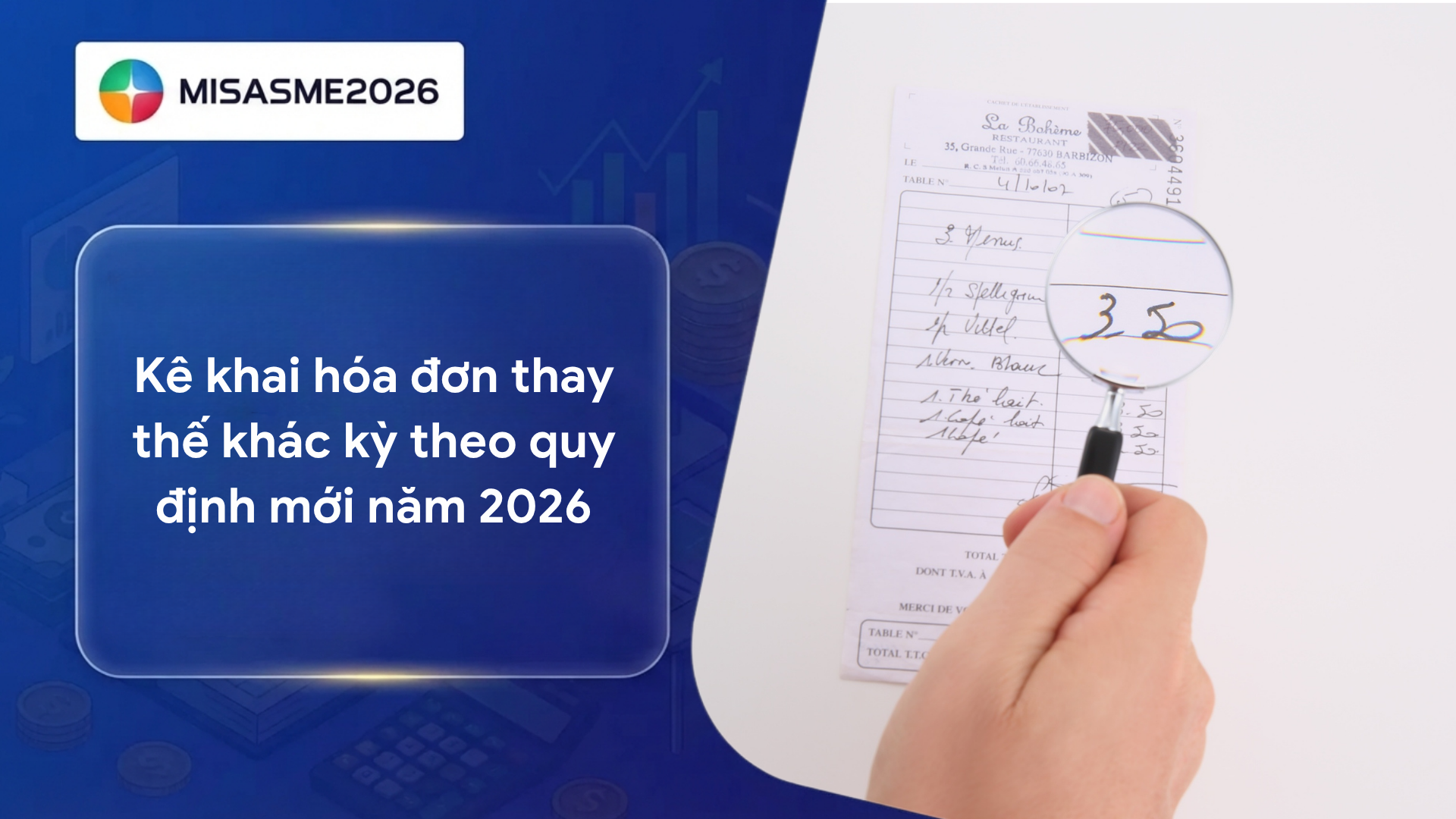 Kê khai hóa đơn thay thế khác kỳ theo quy định mới năm 2026